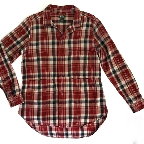 Roots Plaid Button Down Shirt Pockets - Picture 16 of 16